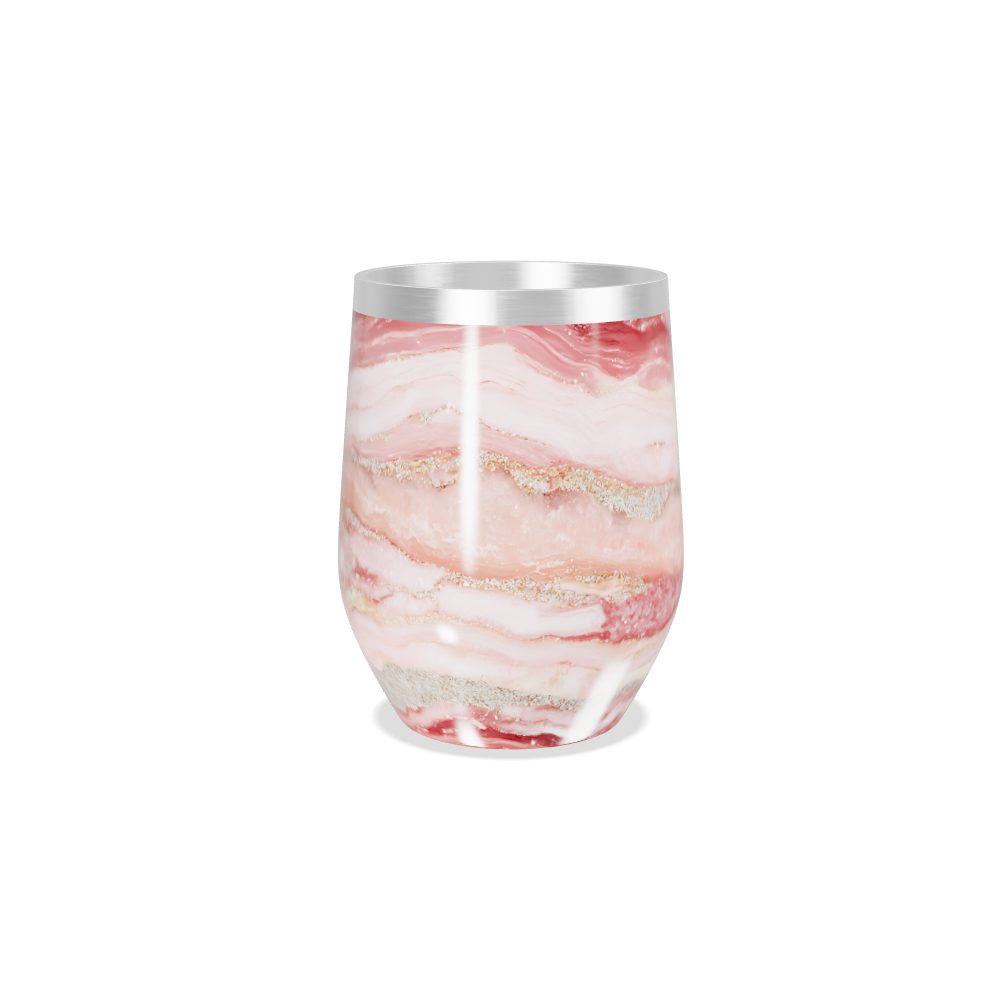 Copo Térmico Slim - Mármore Rosa Inox