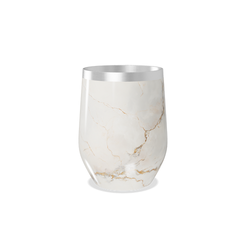 Copo Térmico Slim - Mármore Branco Aço Inox
