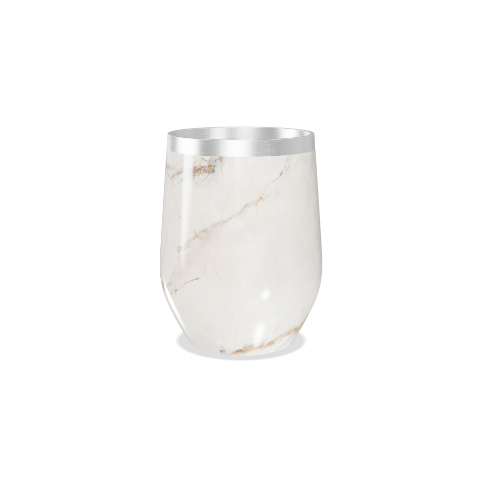 Copo Térmico Slim - Mármore Branco Aço Inox