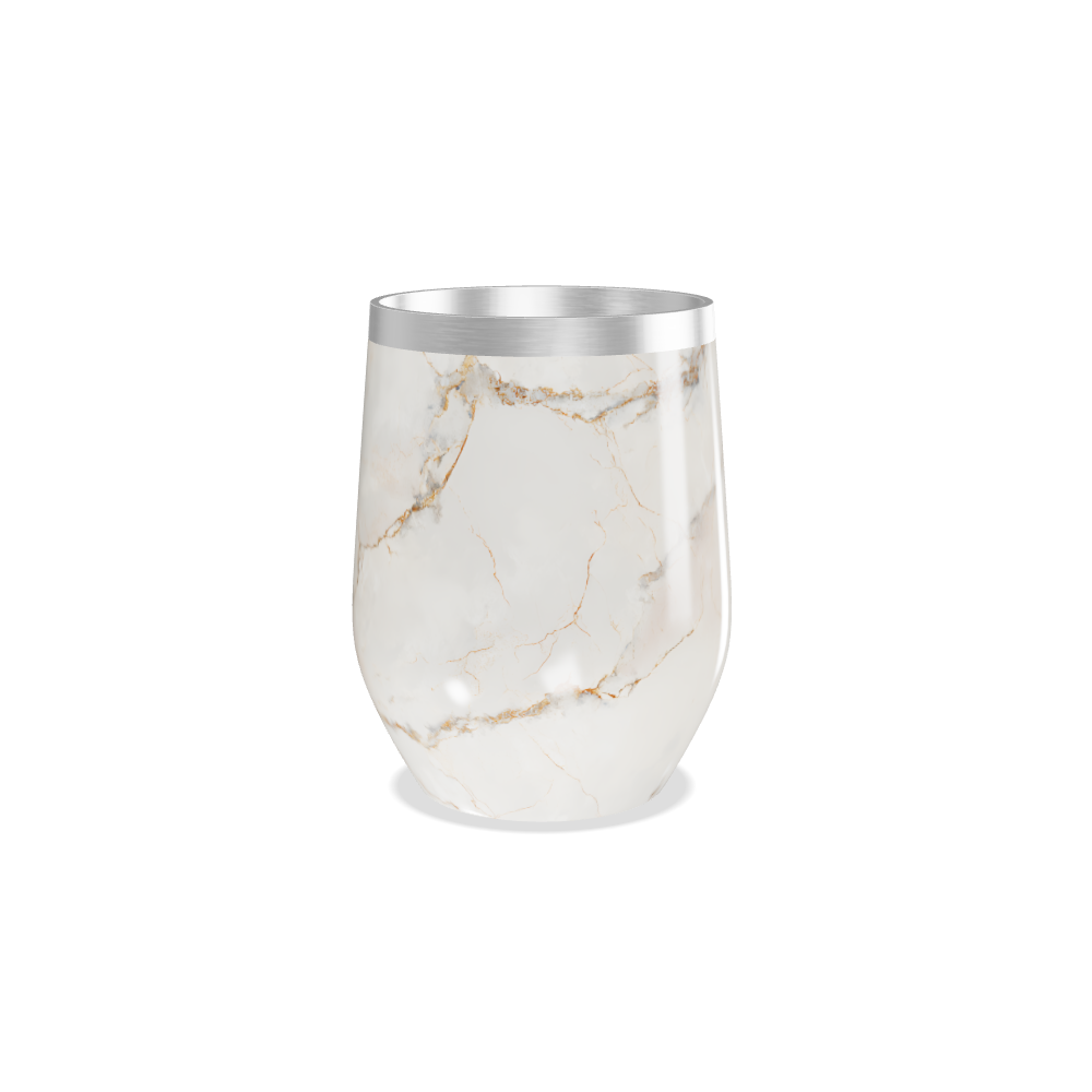Copo Térmico Slim - Mármore Branco Aço Inox