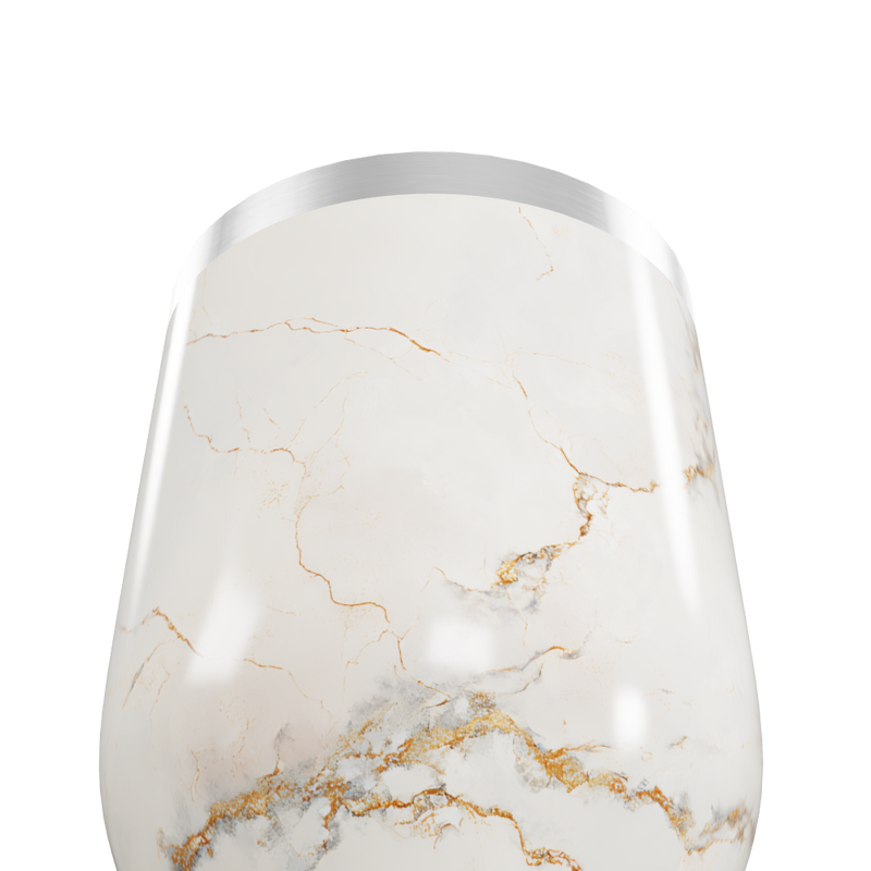 Copo Térmico Slim - Mármore Branco Aço Inox