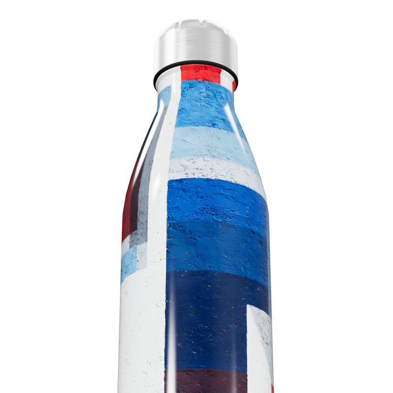 Garrafa Inox - Estampa Geométrica Colorida