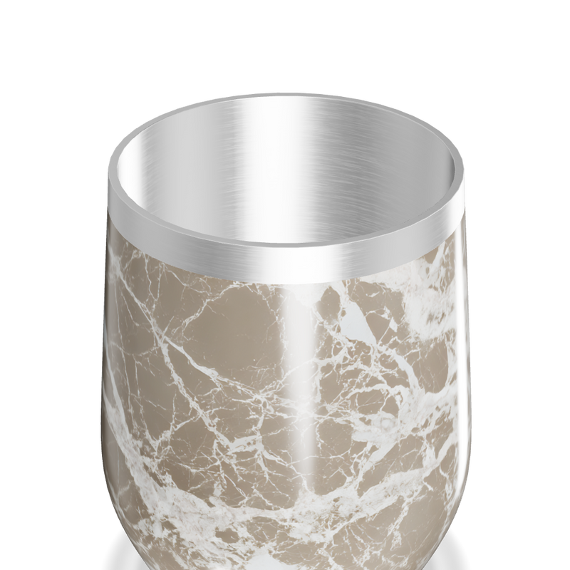 Copo Térmico Slim - Mármore Bege Inox