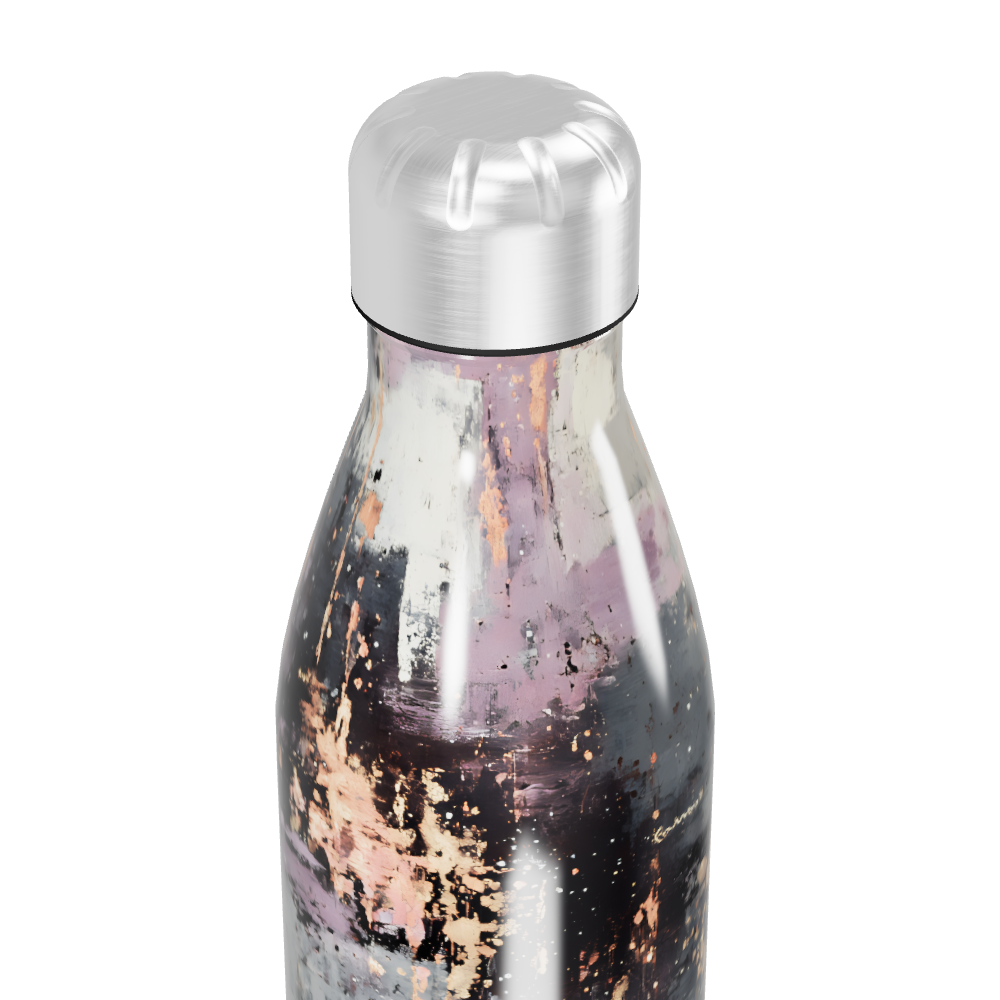 Garrafa Inox - Estampa Abstrata Multicolorida