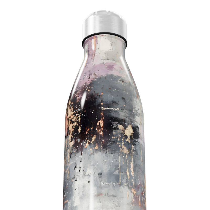 Garrafa Inox - Estampa Abstrata Multicolorida