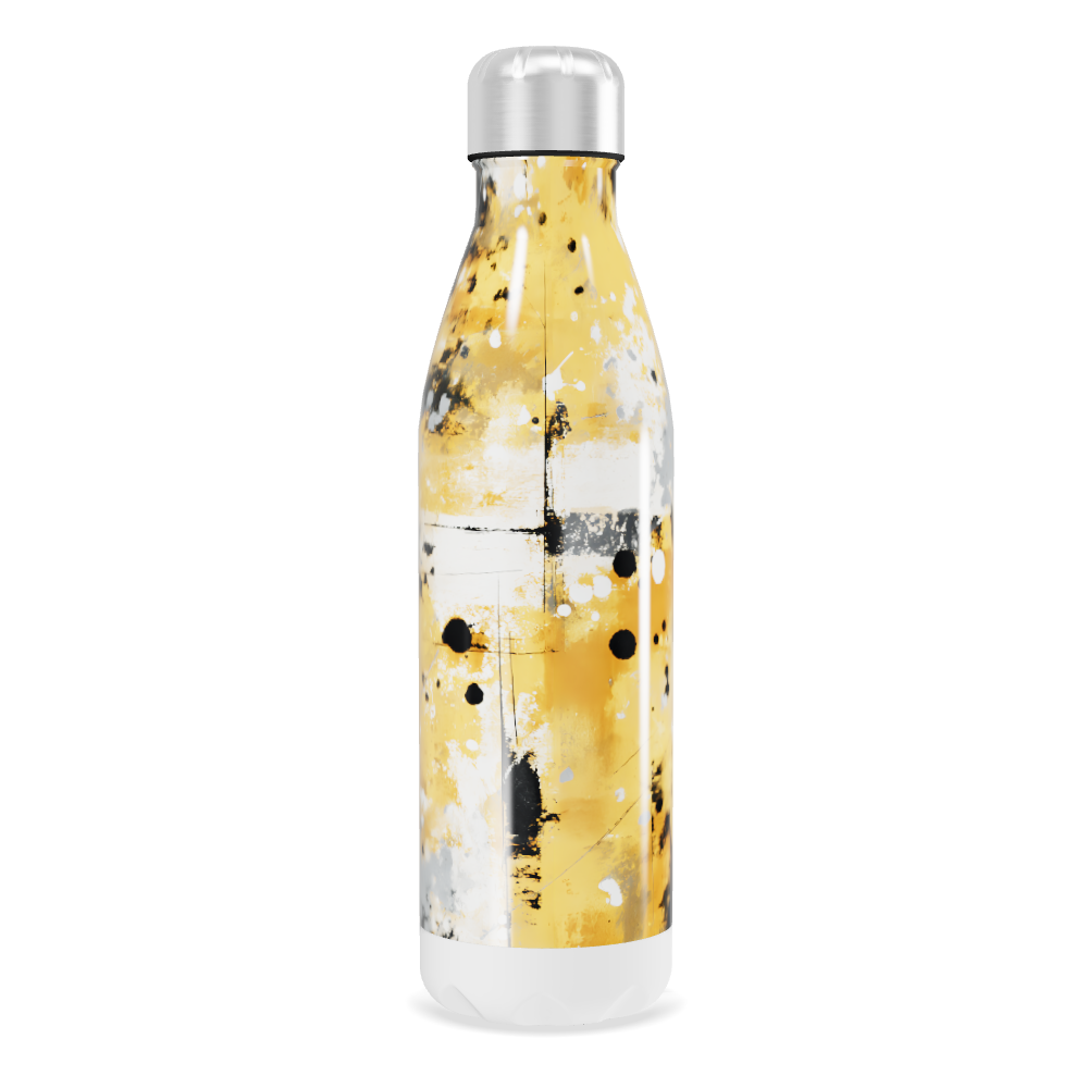 Garrafa Inox - Estampa Amarela Abstrata