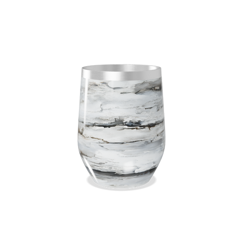 Copo Térmico Slim - Mármore Branco Inox