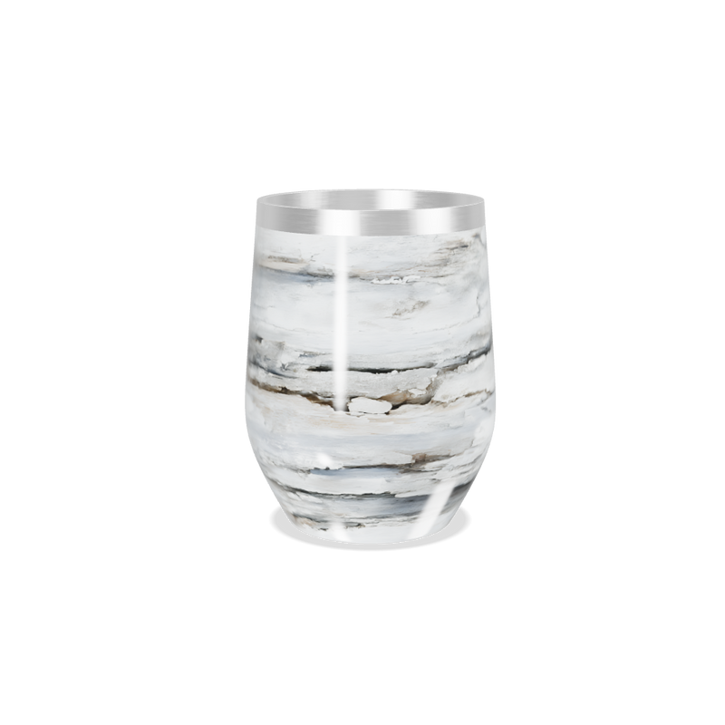 Copo Térmico Slim - Mármore Branco Inox