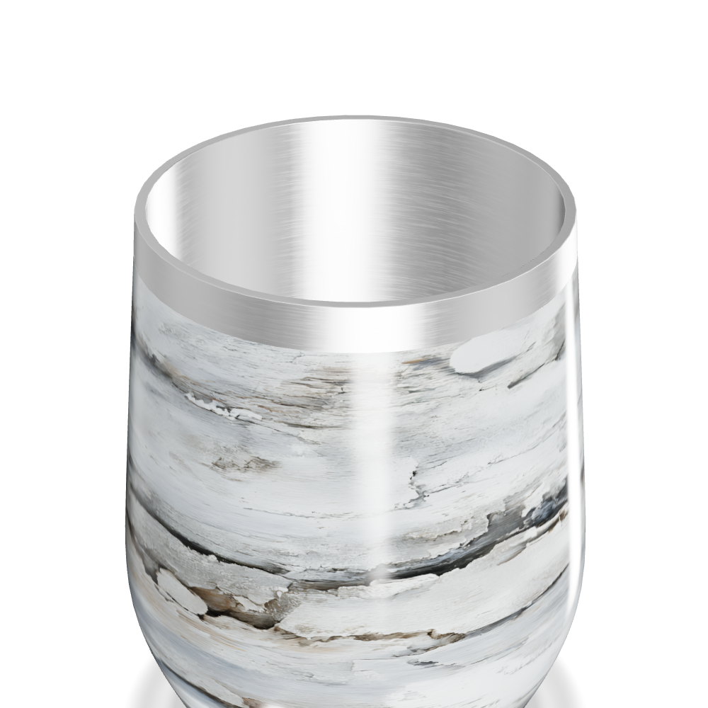 Copo Térmico Slim - Mármore Branco Inox