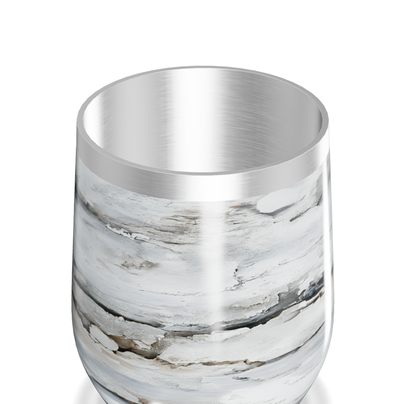 Copo Térmico Slim - Mármore Branco Inox