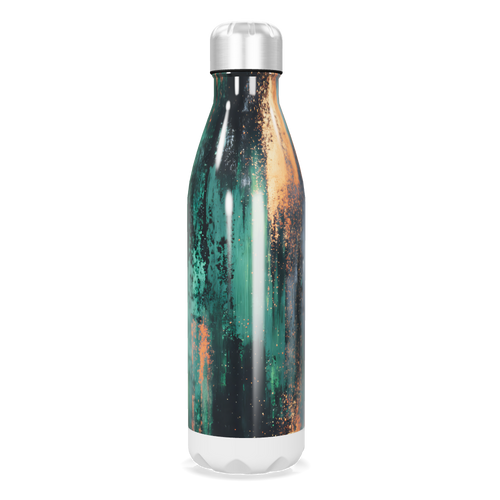 Garrafa Inox - Estampa Verde e Laranja