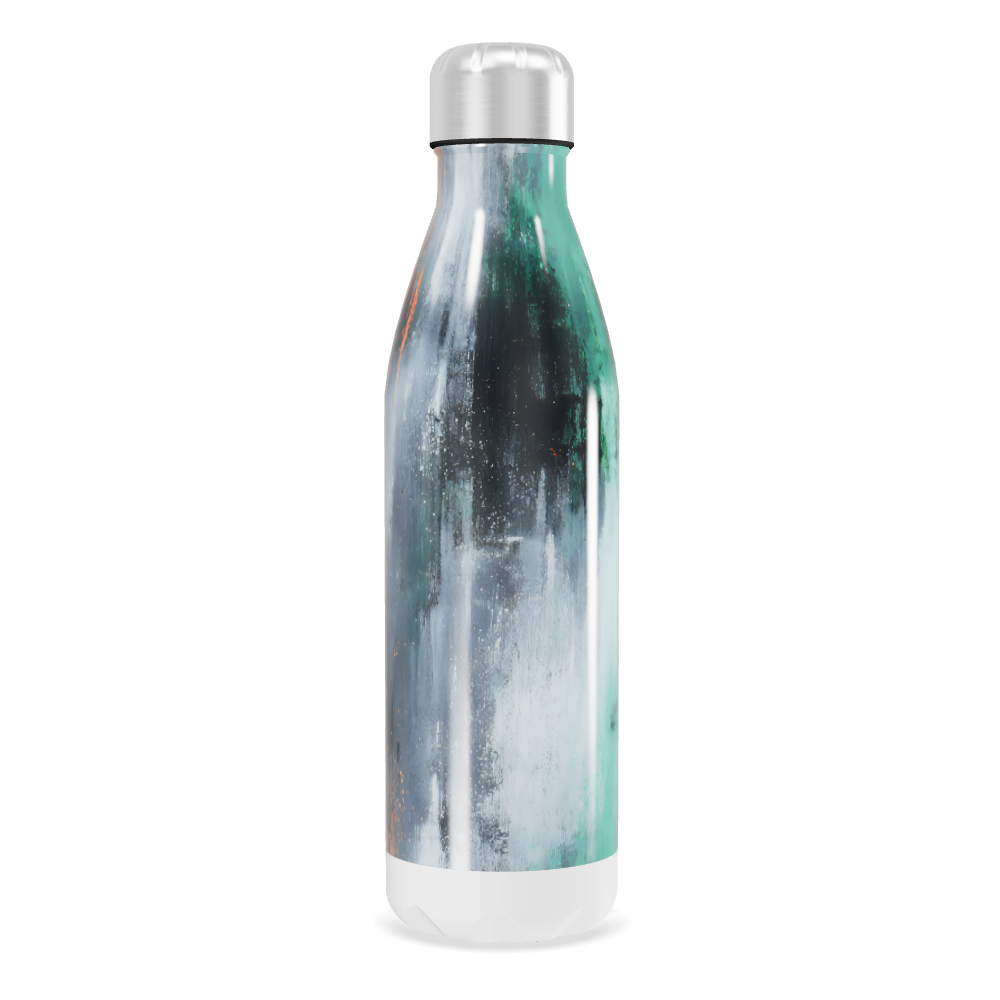 Garrafa Inox - Estampa Verde e Laranja