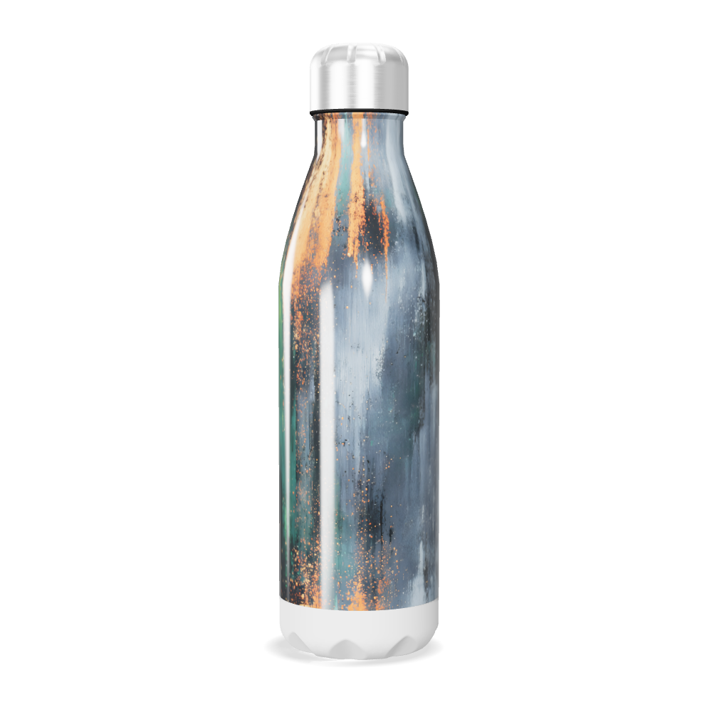 Garrafa Inox - Estampa Verde e Laranja