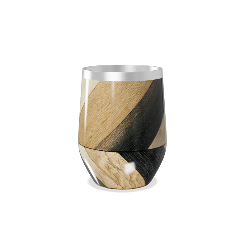 Copo Térmico Slim - Madeira Preto e Bege