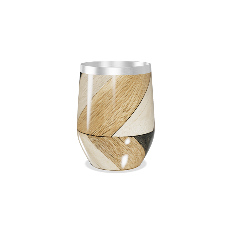 Copo Térmico Slim - Madeira Preto e Bege