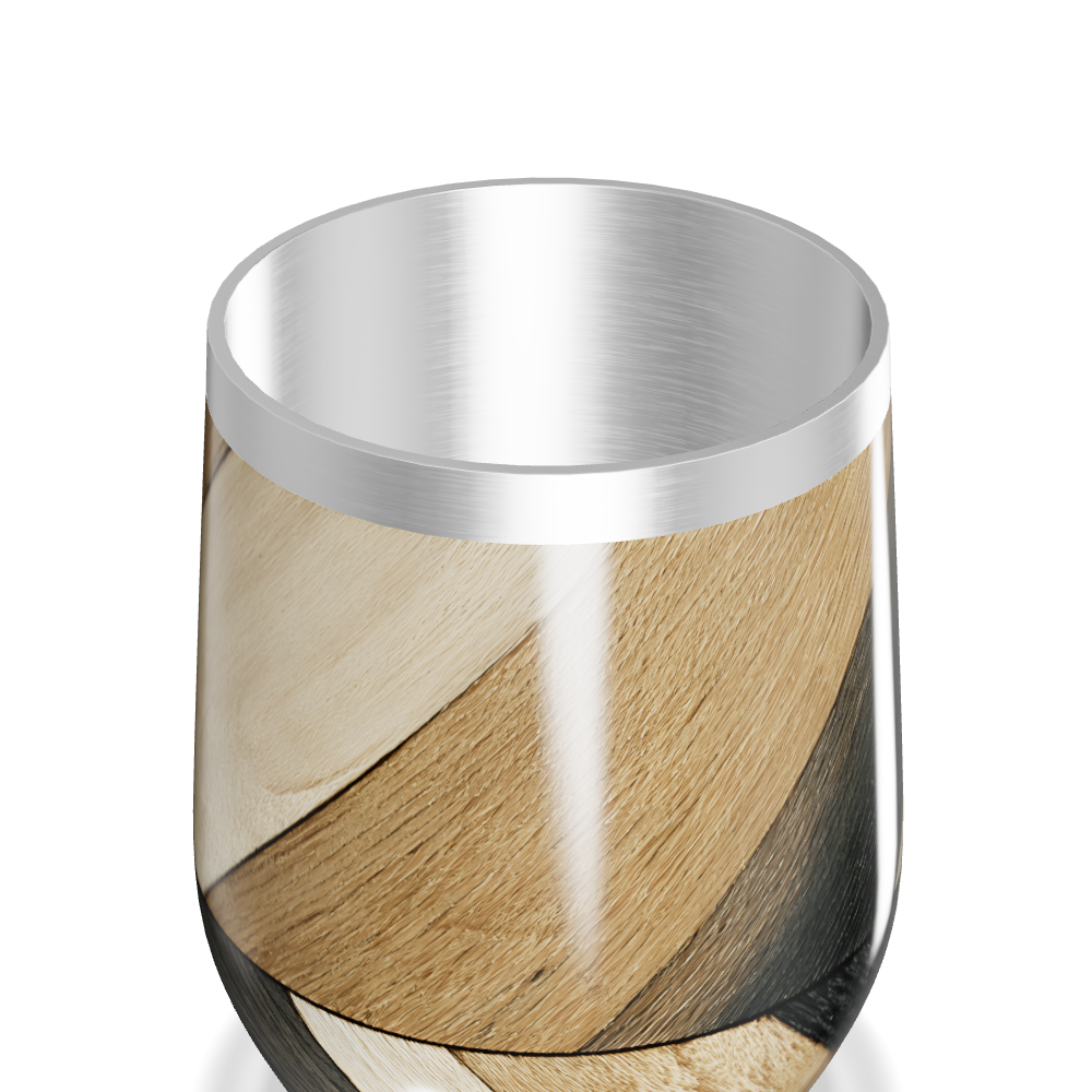 Copo Térmico Slim - Madeira Preto e Bege