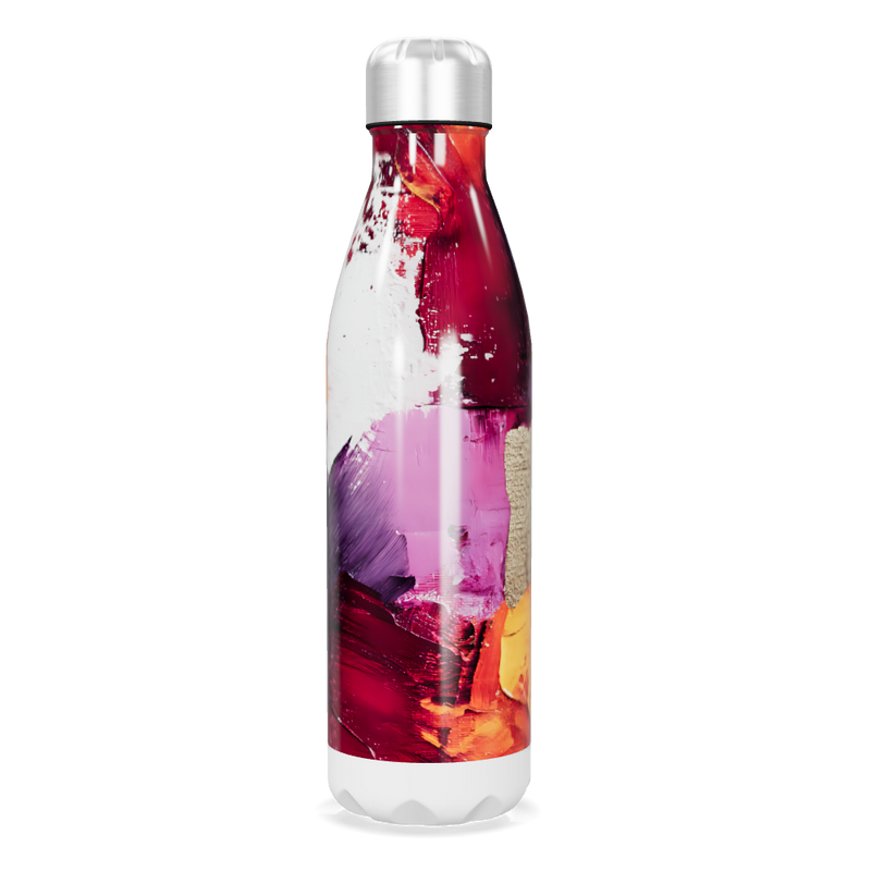 Garrafa Inox - Estampa Abstrata Colorida