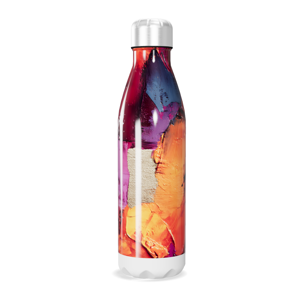 Garrafa Inox - Estampa Abstrata Colorida