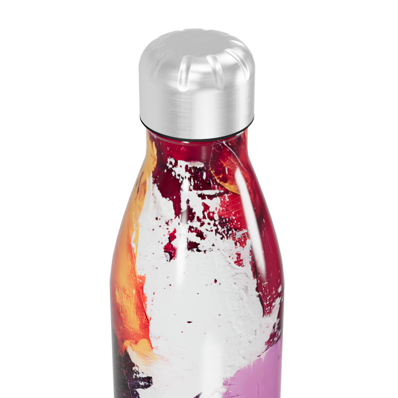 Garrafa Inox - Estampa Abstrata Colorida
