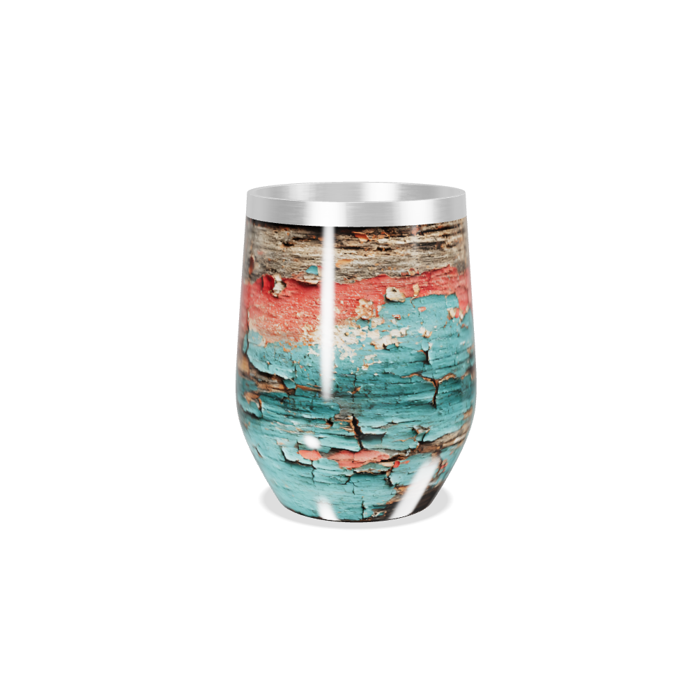 Copo Térmico Slim - Efeito Madeira Colorida