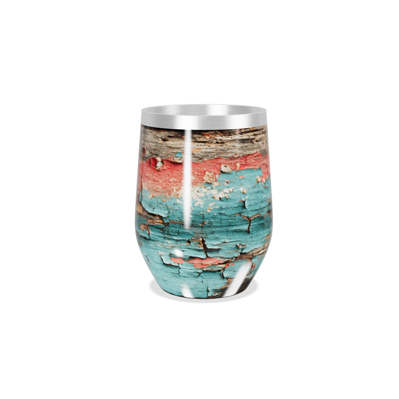 Copo Térmico Slim - Efeito Madeira Colorida