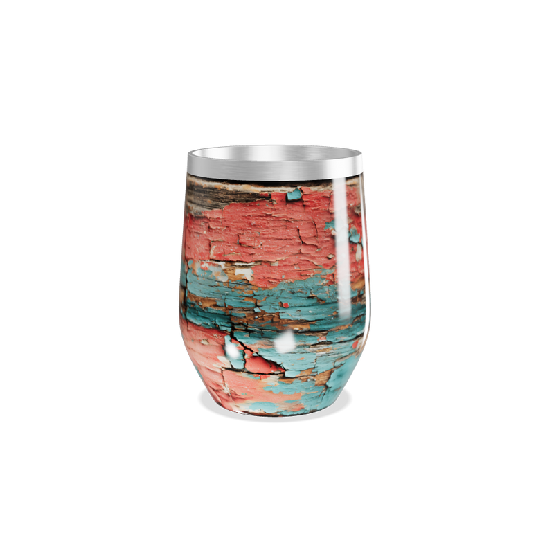 Copo Térmico Slim - Efeito Madeira Colorida