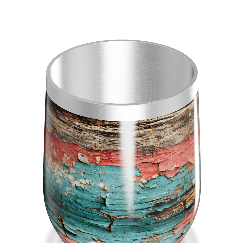 Copo Térmico Slim - Efeito Madeira Colorida