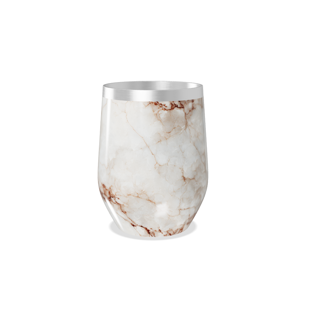 Copo Térmico Slim - Mármore Branco Inox