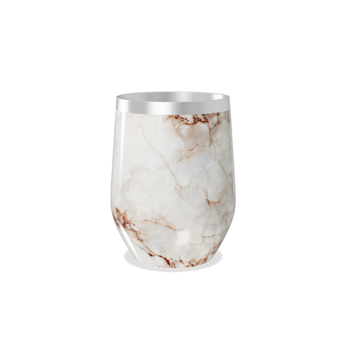 Copo Térmico Slim - Mármore Branco Inox