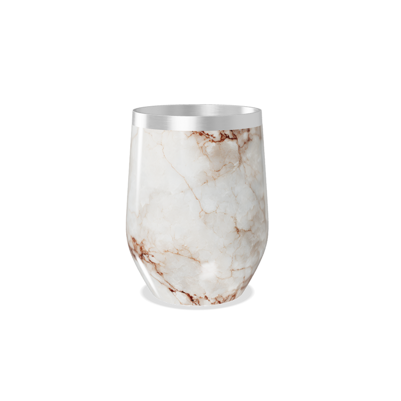 Copo Térmico Slim - Mármore Branco Inox