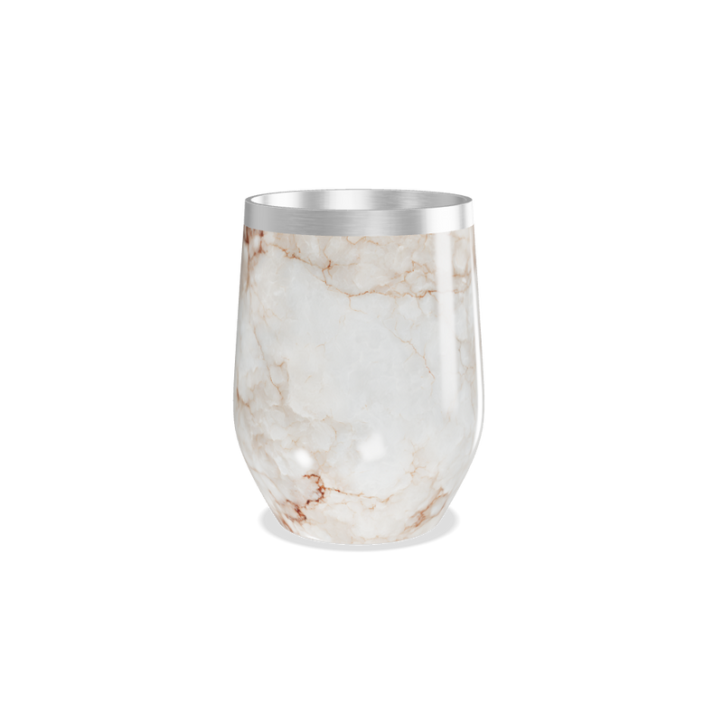 Copo Térmico Slim - Mármore Branco Inox