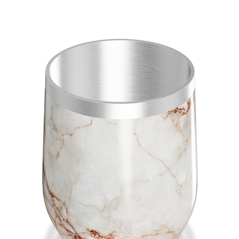 Copo Térmico Slim - Mármore Branco Inox