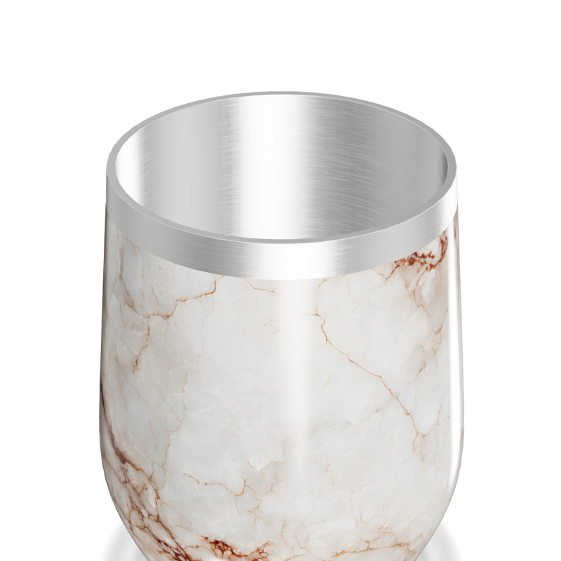 Copo Térmico Slim - Mármore Branco Inox
