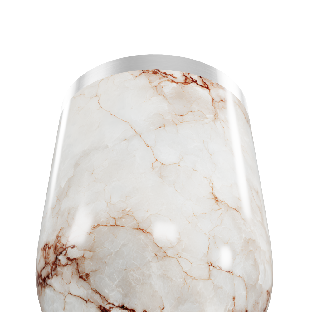 Copo Térmico Slim - Mármore Branco Inox