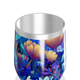 Copo Térmico Slim - Floral Azul Inox