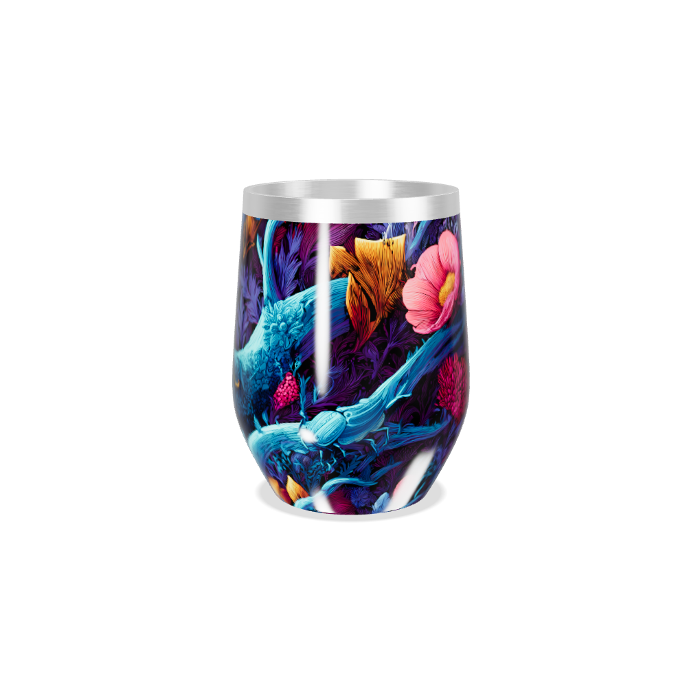 Copo Térmico Slim - Floral Colorido Inox