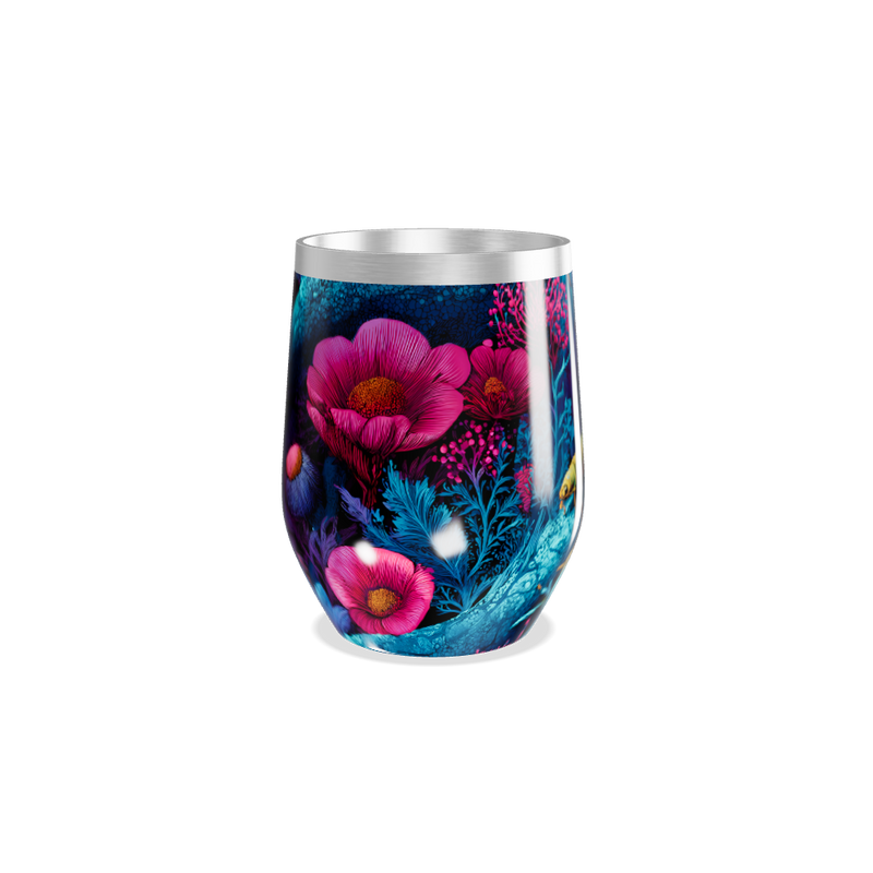 Copo Térmico Slim - Floral Colorido Inox
