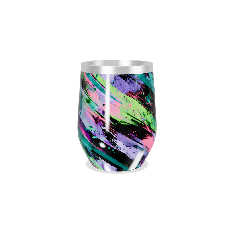 Copo Térmico Slim - Multicor Abstrato aço inox