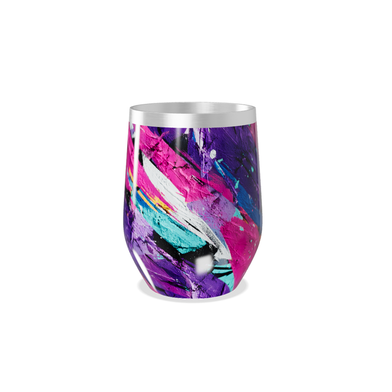 Copo Térmico Slim - Arte Abstrata Colorida