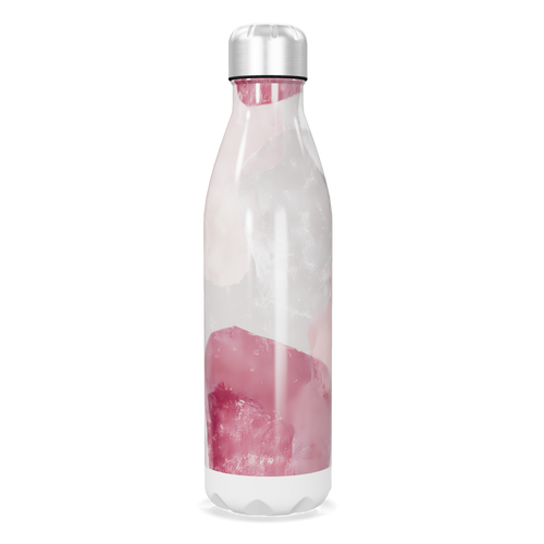 Garrafa Inox - Transparente e Rosa
