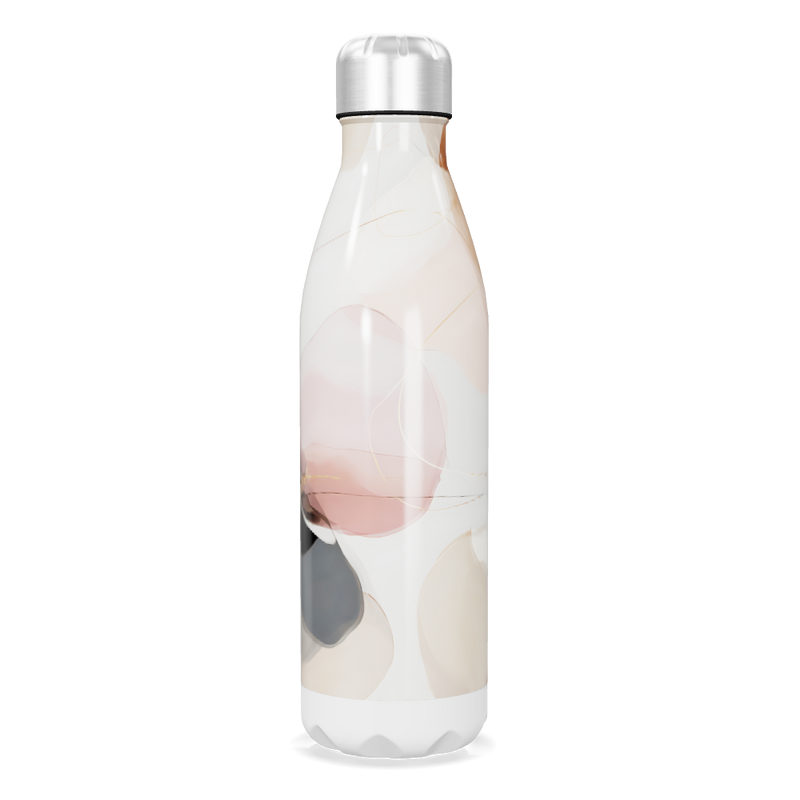 Garrafa Inox - Estampa Mármore Cores Suaves