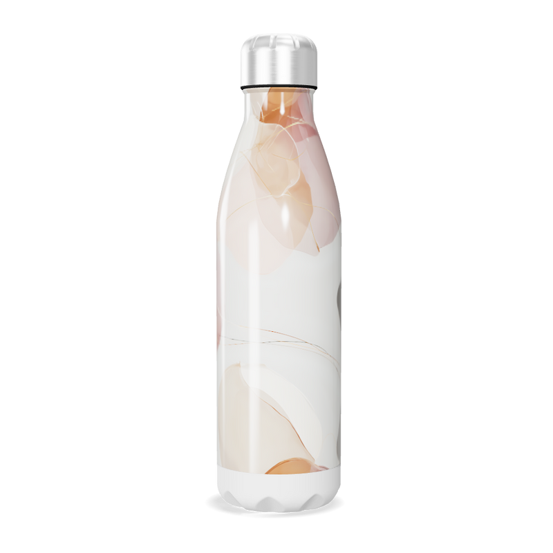 Garrafa Inox - Estampa Mármore Cores Suaves