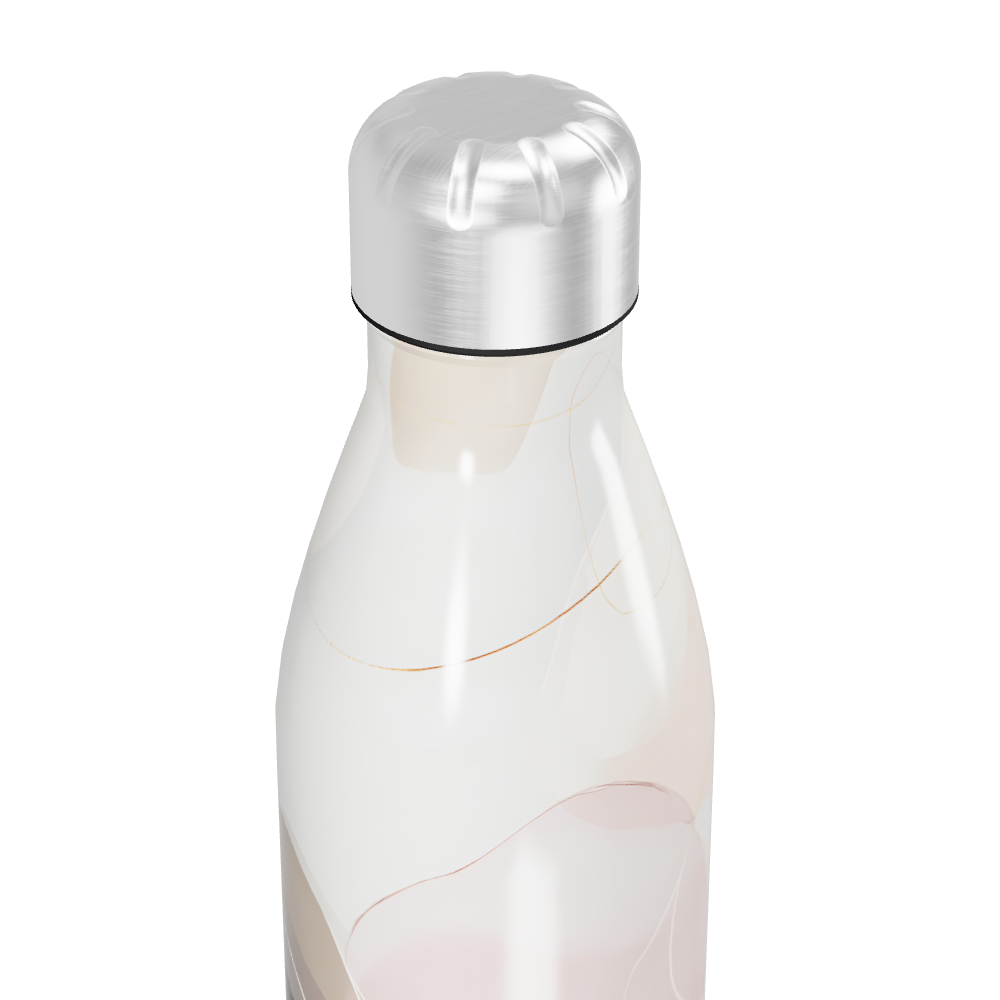 Garrafa Inox - Estampa Mármore Cores Suaves
