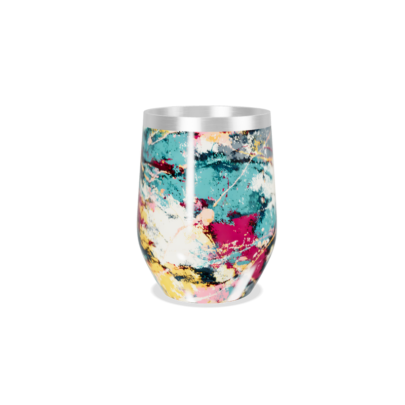 Copo Térmico Slim - Colorido Abstrato Inox