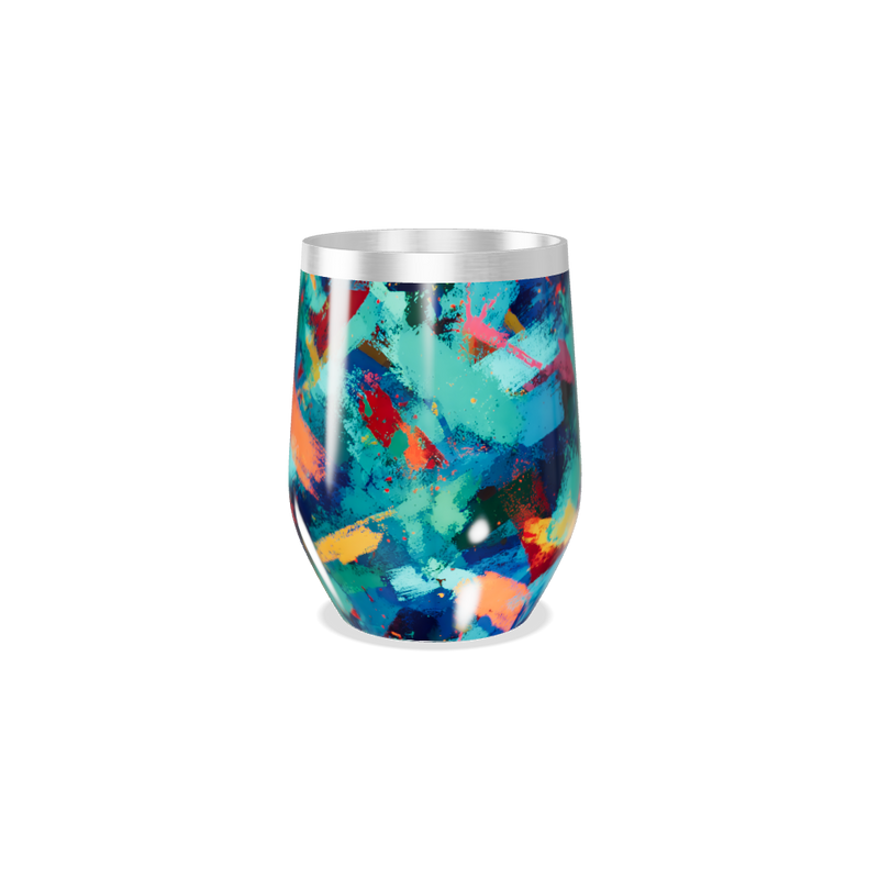 Copo Térmico Slim - Estampa Abstrata Colorida