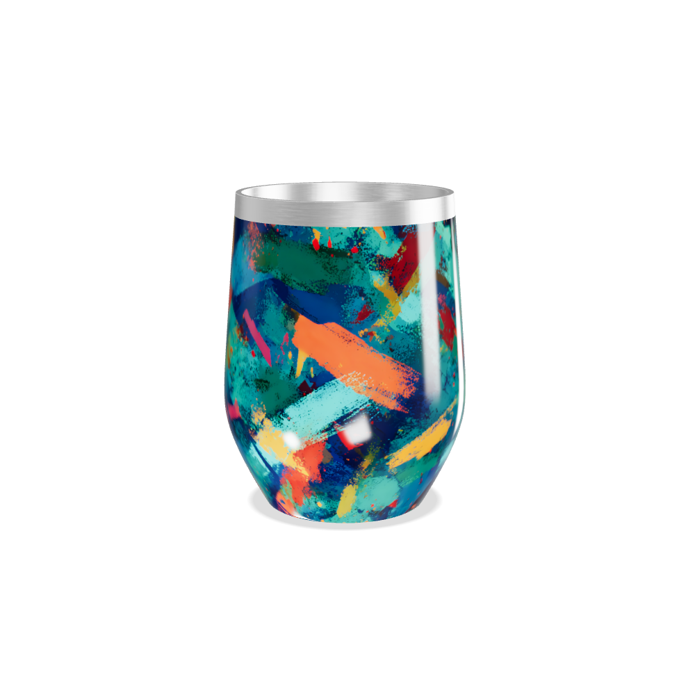 Copo Térmico Slim - Estampa Abstrata Colorida