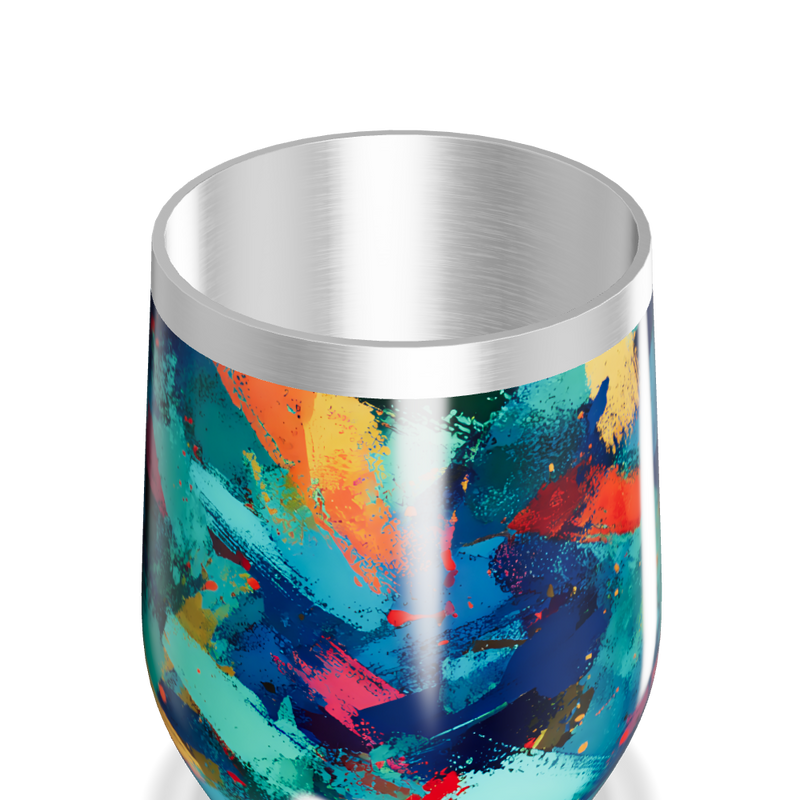 Copo Térmico Slim - Estampa Abstrata Colorida