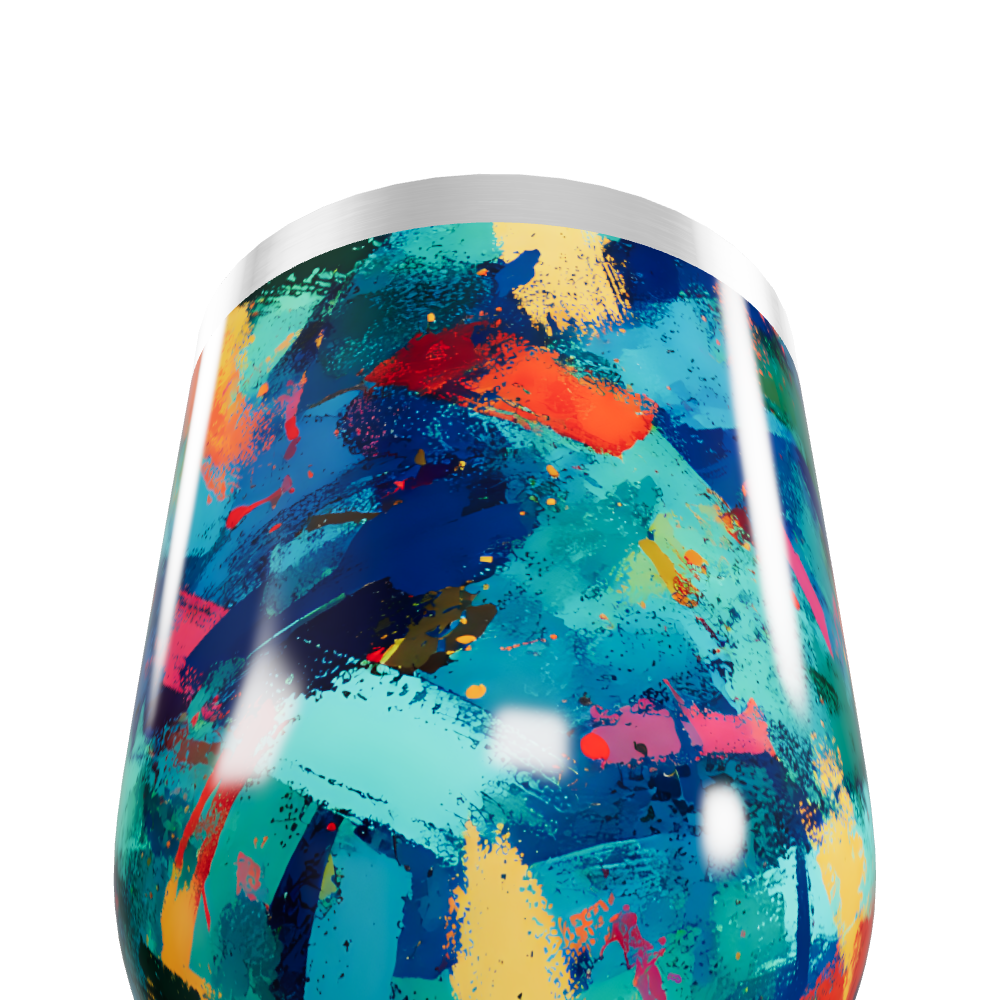 Copo Térmico Slim - Estampa Abstrata Colorida