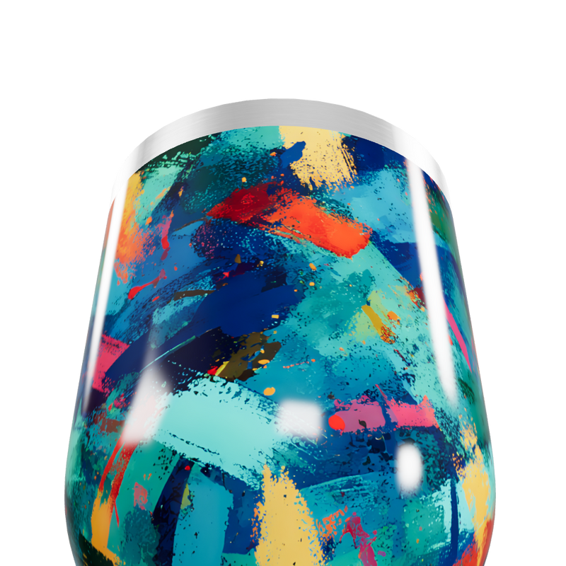 Copo Térmico Slim - Estampa Abstrata Colorida