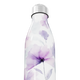 Garrafa Inox - Floral Roxo Branco